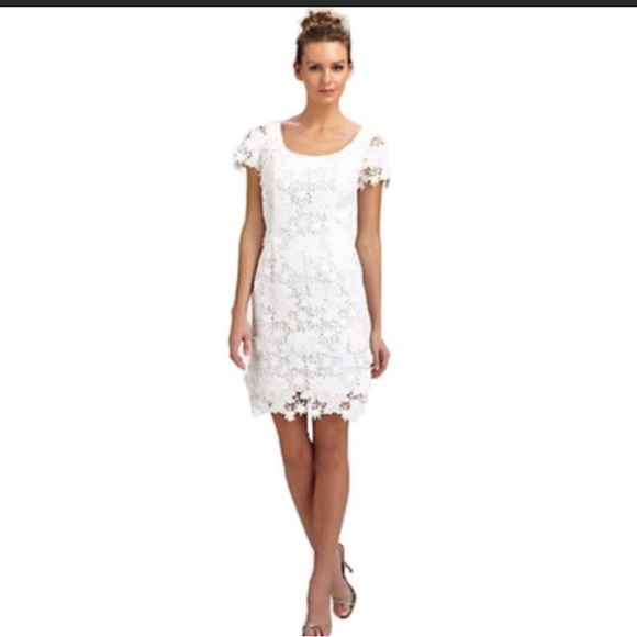 Lilly Pulitzer Dresses & Skirts - Lilly Pulitzer Marta Resort White Truly Floral Lace Dress Size 8